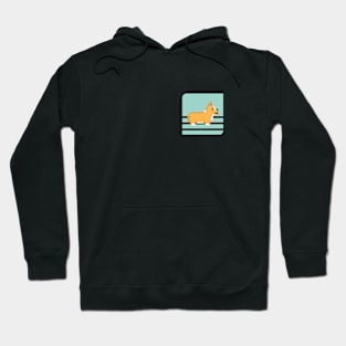 Cruisin' Corgi Pixel Art Hoodie